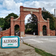 The iconic main entry to Oakland Cemetery blessed with the presence of my Oppo Hunt mascot